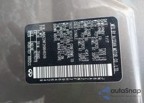 2017 Infiniti Qx80 z USA, uszkodzony, nr VIN JN8AZ2NF2H9646249